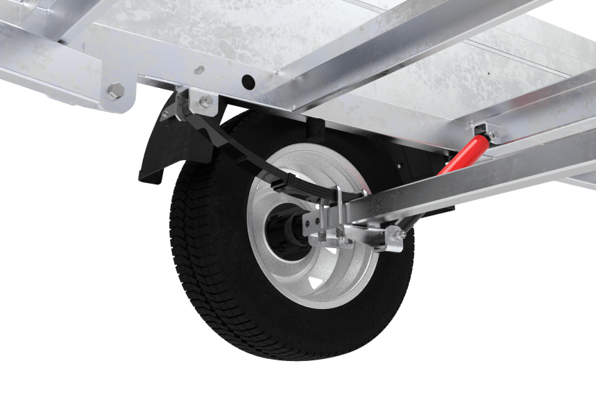 Надежная рессорно-амортизаторная подвеска прицепа Партнёр